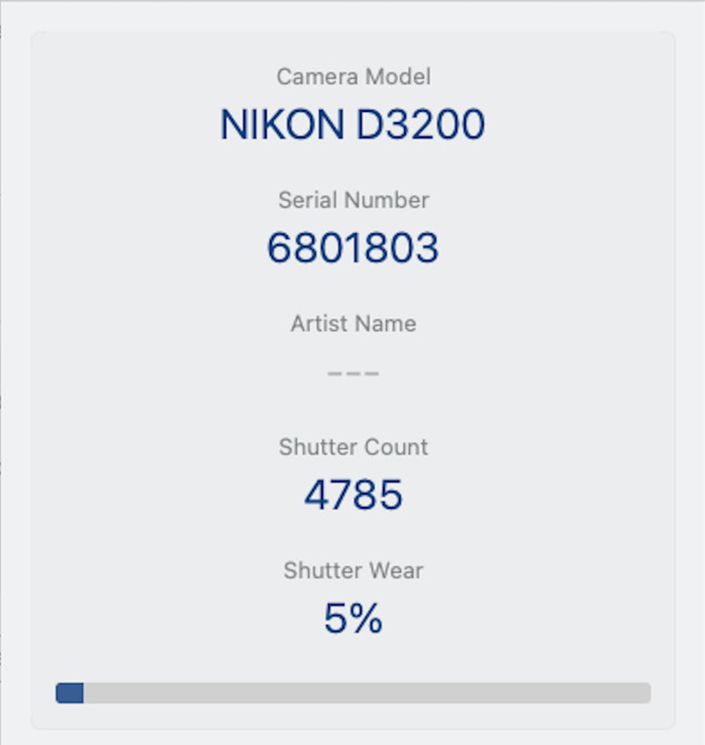 Nikon D3200 DSLR Camera 24.2MP with 18-55mm, Shutter Count 4785, V.G. Condition