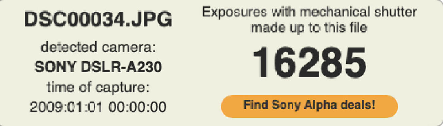 Sony Alpha A230 Camera DSLR 10.2MP with 18-55mm, Shutter Count 16285, Good Cond.