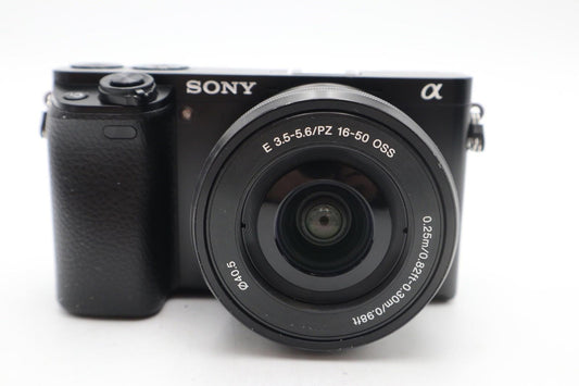 Sony A6000 Mirrorless Camera 24.3MP with 16-50mm Lens, Shutter 4697, Good Cond.