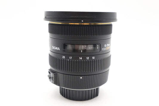 Sigma 10-20mm Lens f/3.5 EX HSM DC, Wide Angle Lens For Nikon, V. G. REFURBISHED