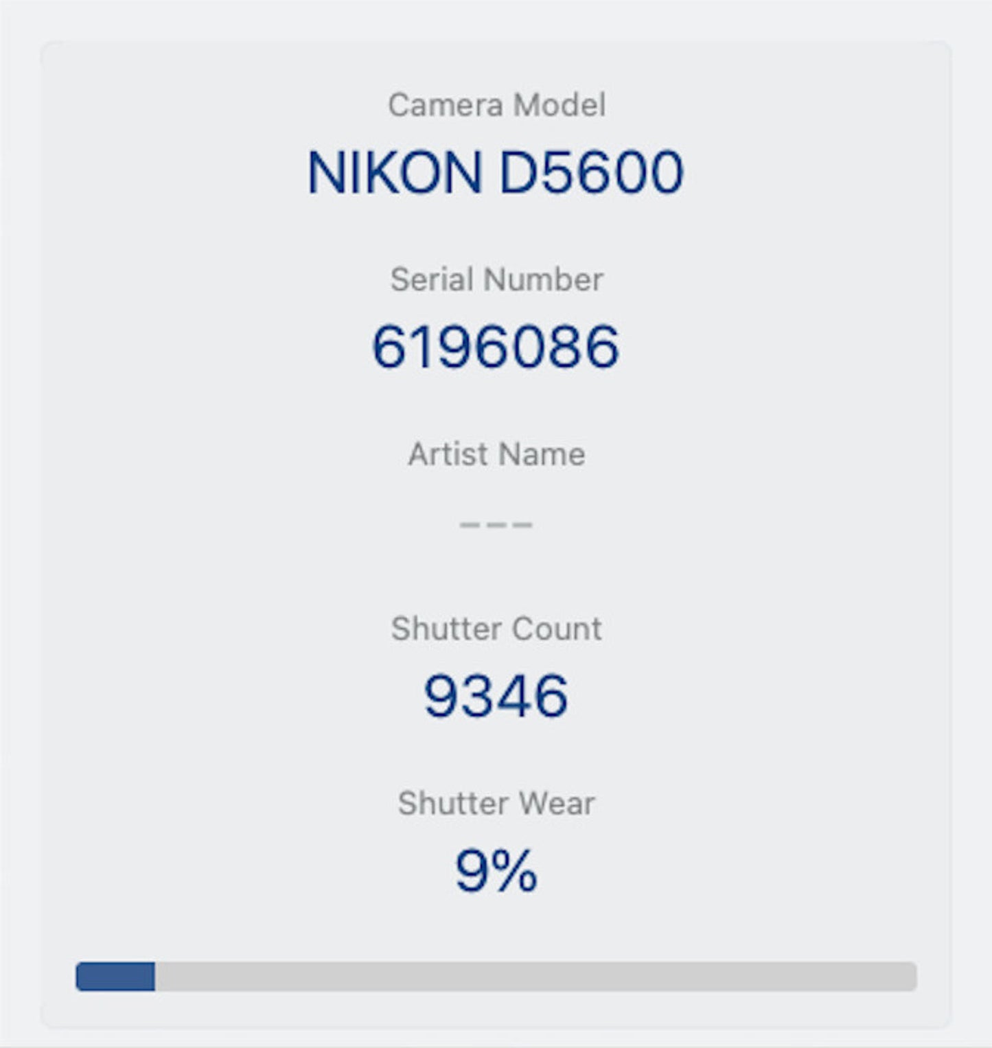 Nikon D5600 24MP Camera DSLR with 18-55mm, Shutter Count 9346, V. Good Condition