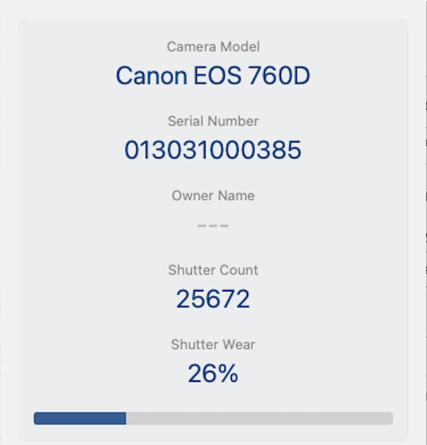 Canon 760D Camera DSLR 24.2MP with 18-55mm, Shutter Count 25672, Fair Condition