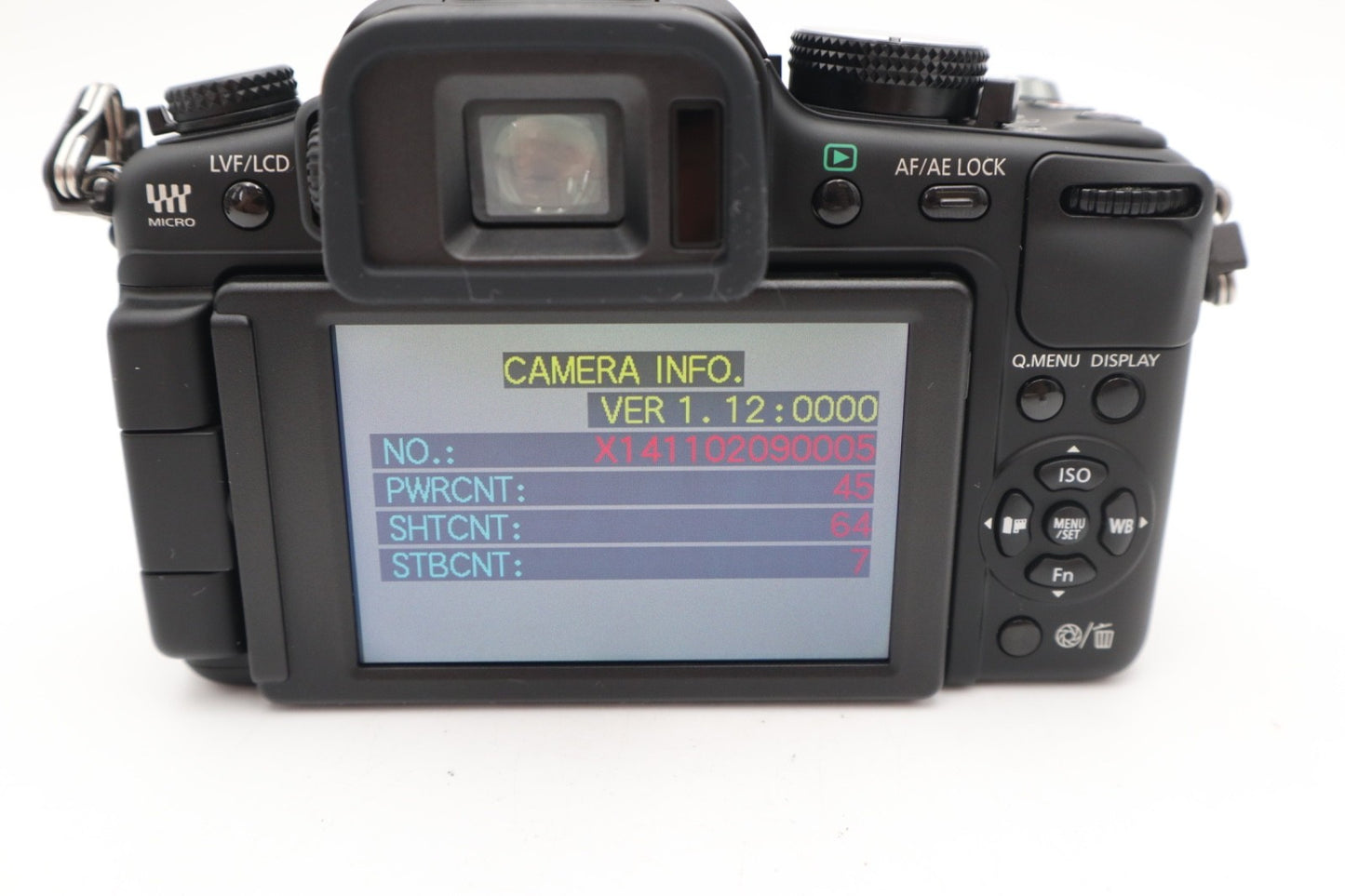 Panasonic G2 Digital Camera 12.1MP with 14-42mm Lens, S. Count 64, V.Good Cond.