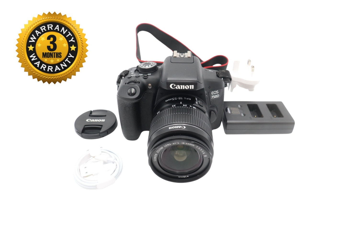Canon 750D Camera DSLR 24.2MP with 18-55mm, Shutter Count 20393, Good Condition