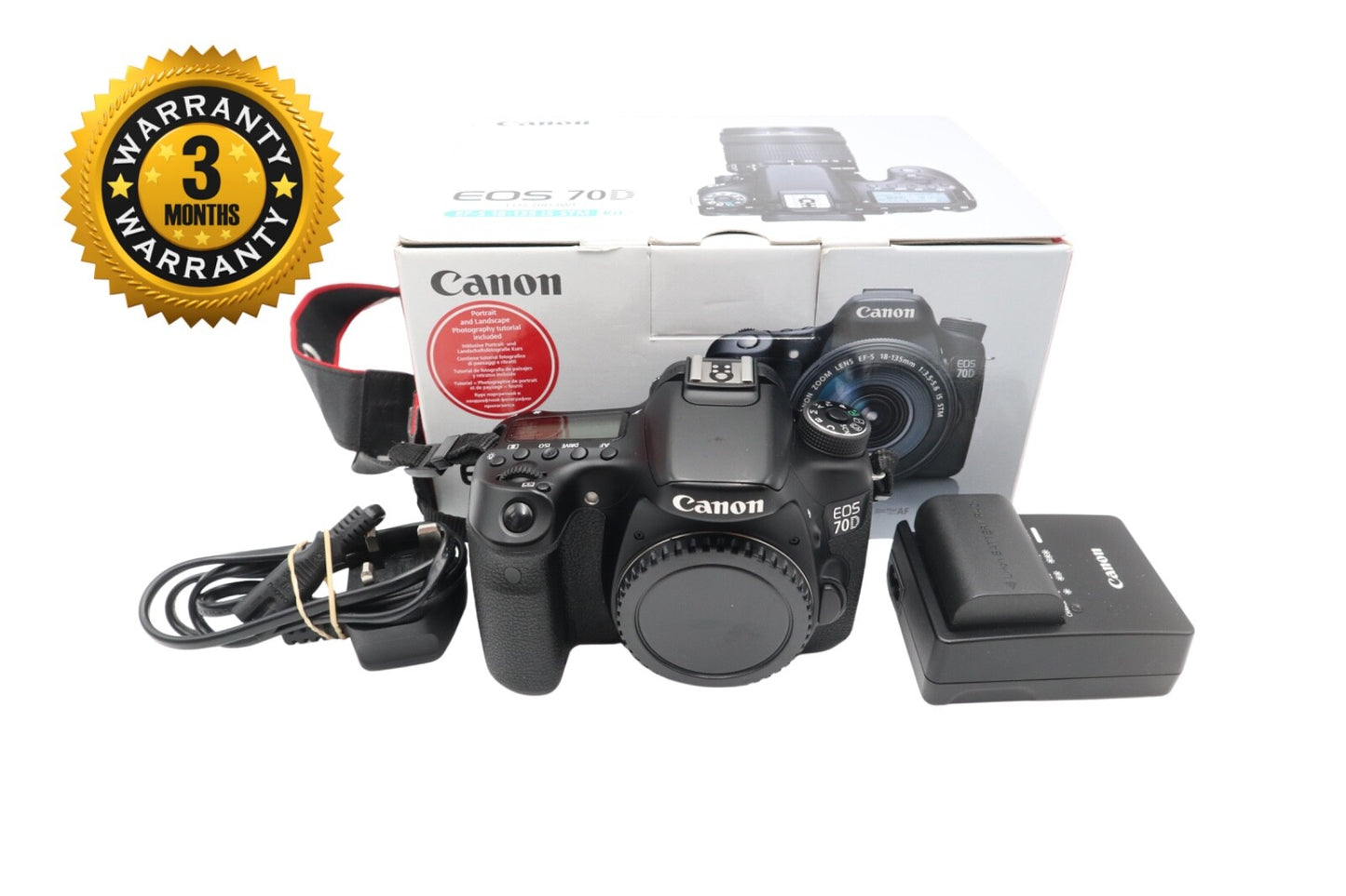 Canon 70D DSLR Camera 20.2MP Body Only, Shutter Count 13262, Good Condition