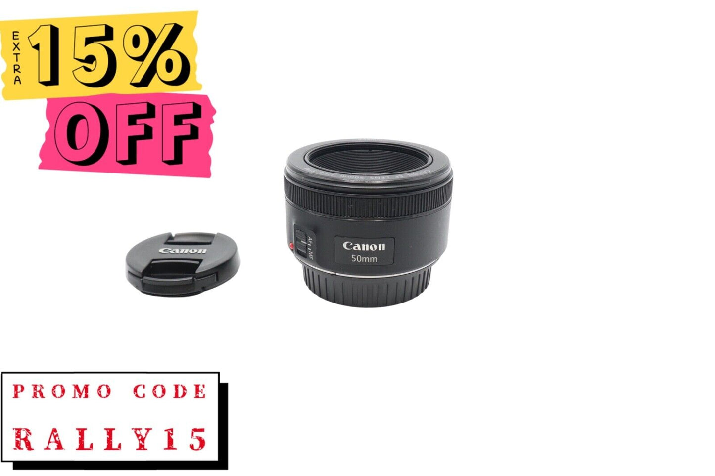 Canon 50mm Prime Lens f/1.8 STM EF Sharp, Portrait, Full Frame, Good Condition