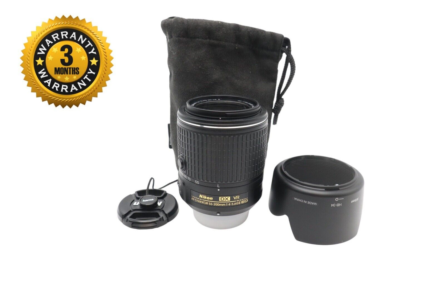 Nikon 55-200mm Lens F/4-5.6 AF-S DX VR II ED, Stabilised , Excellent REFURBISHED