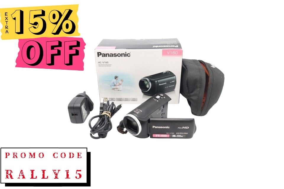 Panasonic HC-V160 Camcorder 8.9MP, 77xZoom, FULL HD, Stabilised, Very Good Cond.
