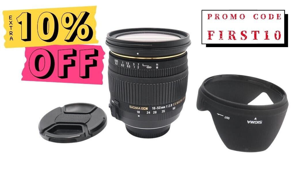 Sigma 18-50mm All-Around Lens F2.8 DC EX Macro for Nikon F-Mount, Very Good Cond
