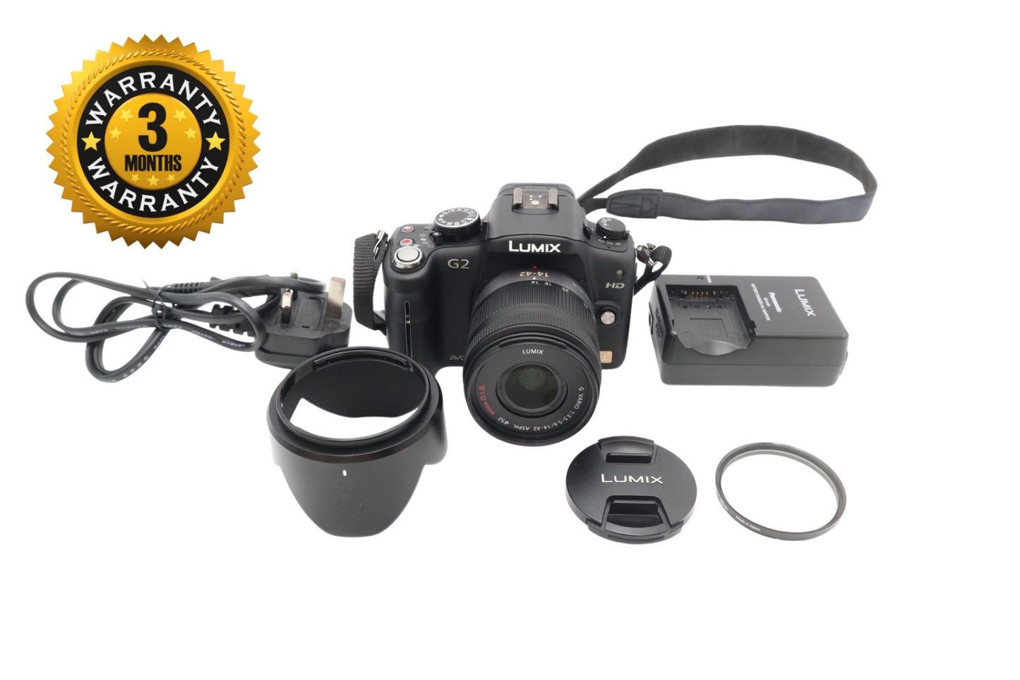 Panasonic G2 Digital Camera 12.1MP with 14-42mm Lens, S. Count 3763, Good Cond.