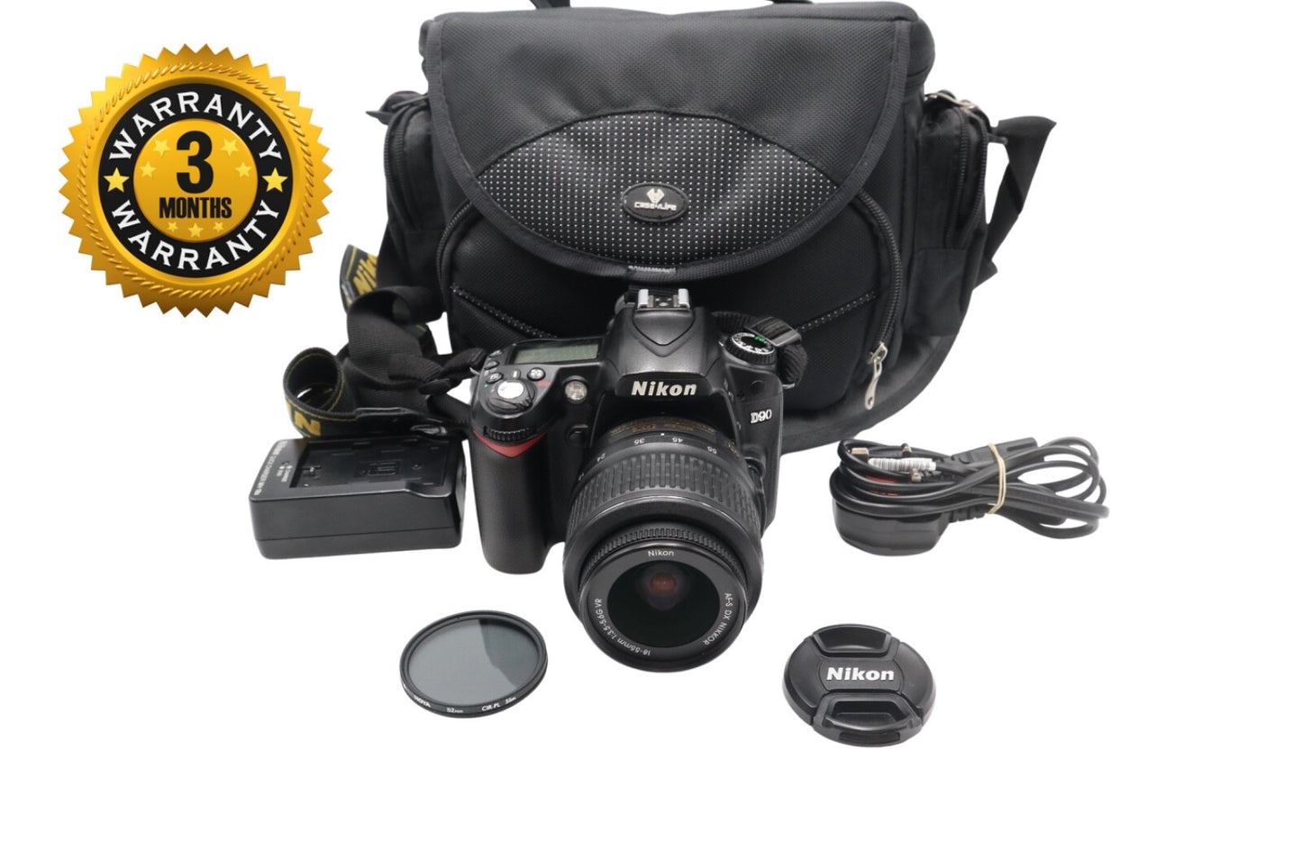 Nikon D90 DSLR Camera 12.3MP with 18-55mm, Shutter Count 35771, Good Condition