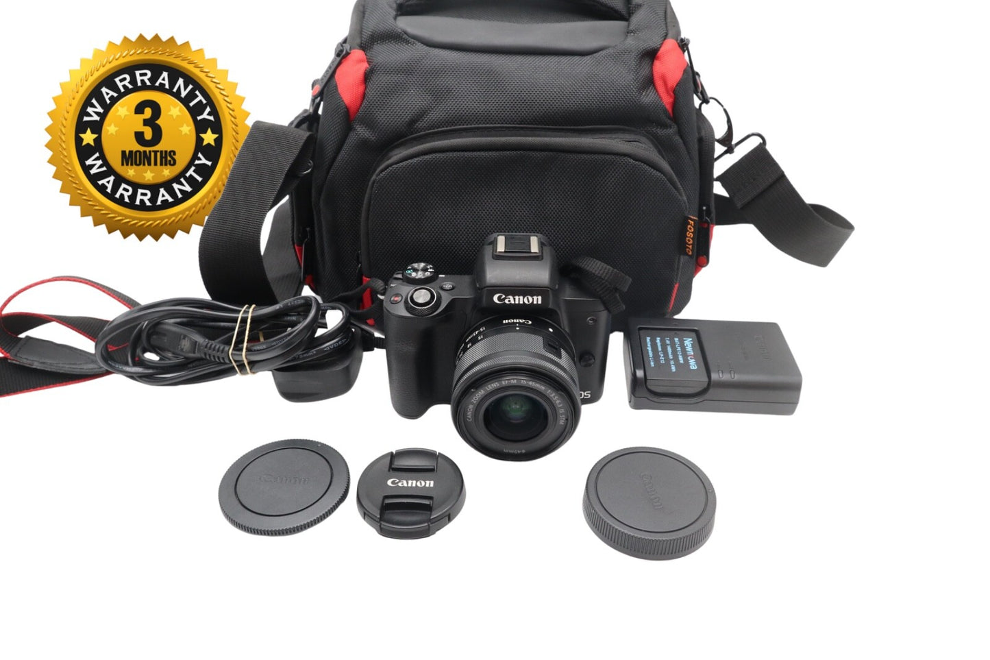 Canon M50 Camera 24MP with 15-45mm STM Lens, Under 1000 Shutter Count, V.G. Cond