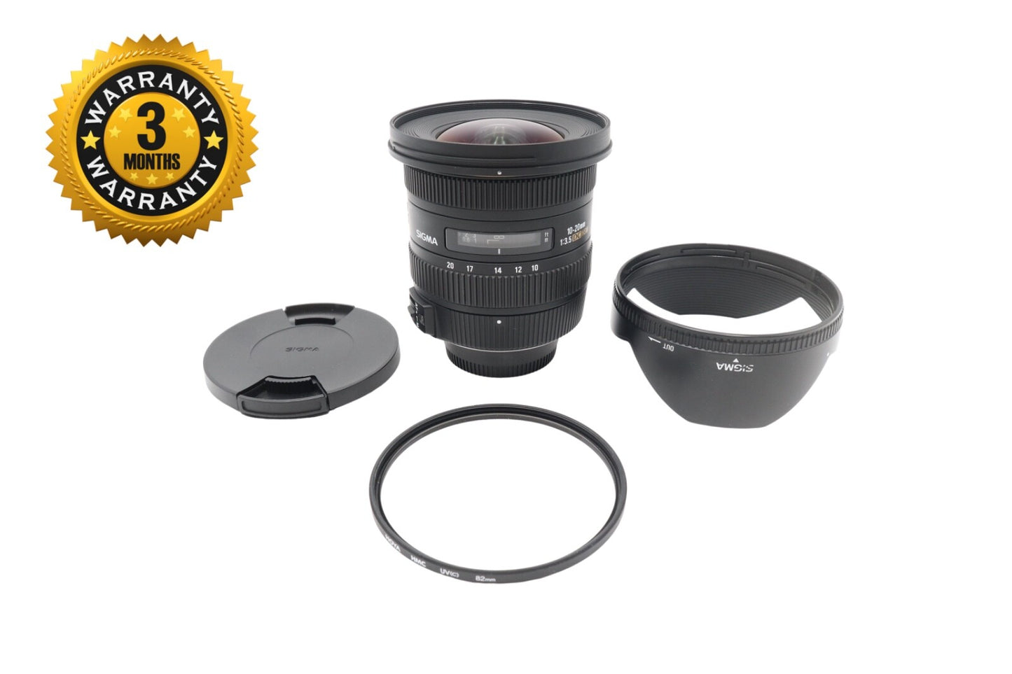 Sigma 10-20mm Lens f/3.5 EX HSM DC, Wide Angle Lens For Nikon, Very G. Condition