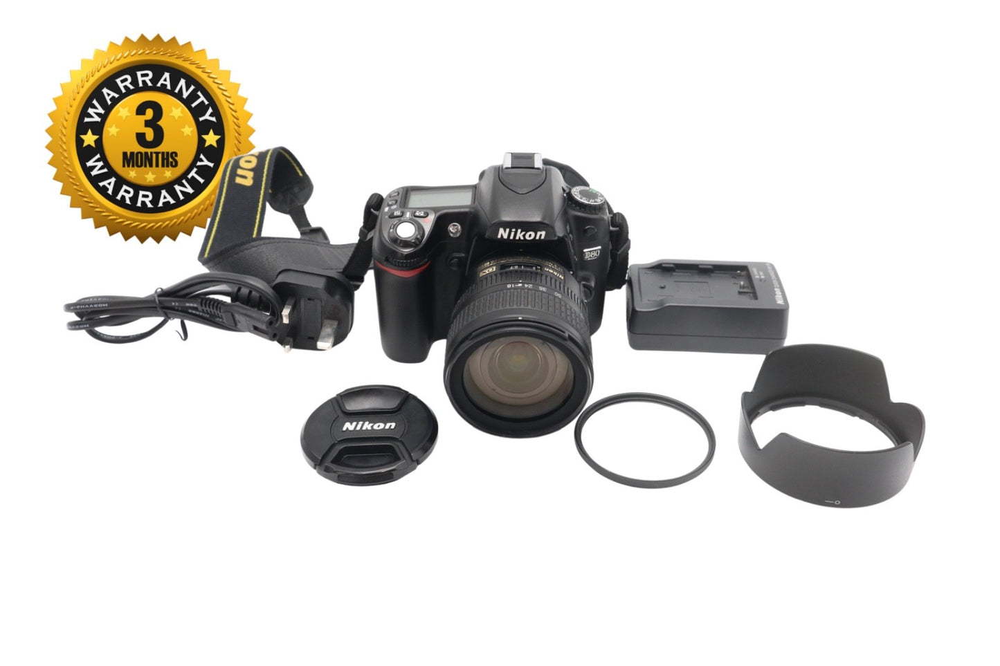 Nikon D80 DSLR Camera 10.2MP with Nikon 18-70mm F3.5-4.5 Lens, Good Condition