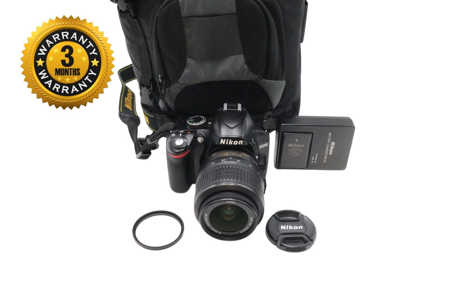 Nikon D3200 DSLR Camera 24.2MP with 18-55mm, Shutter Count 7793, Very Good Cond.