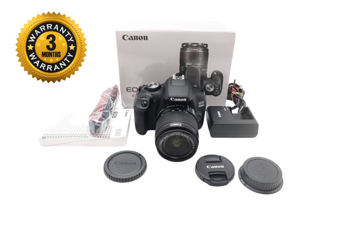 Canon 2000D DSLR Camera 24.1MP with18-55mm, Shutter Count 1080, Excellent REFUR.