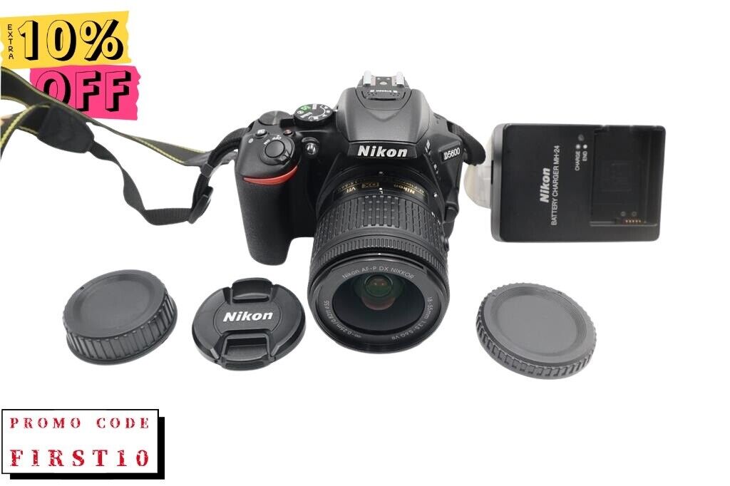 Nikon D5600 24MP Camera DSLR with 18-55mm, Shutter Count 3007, Exc. REFURBISHED