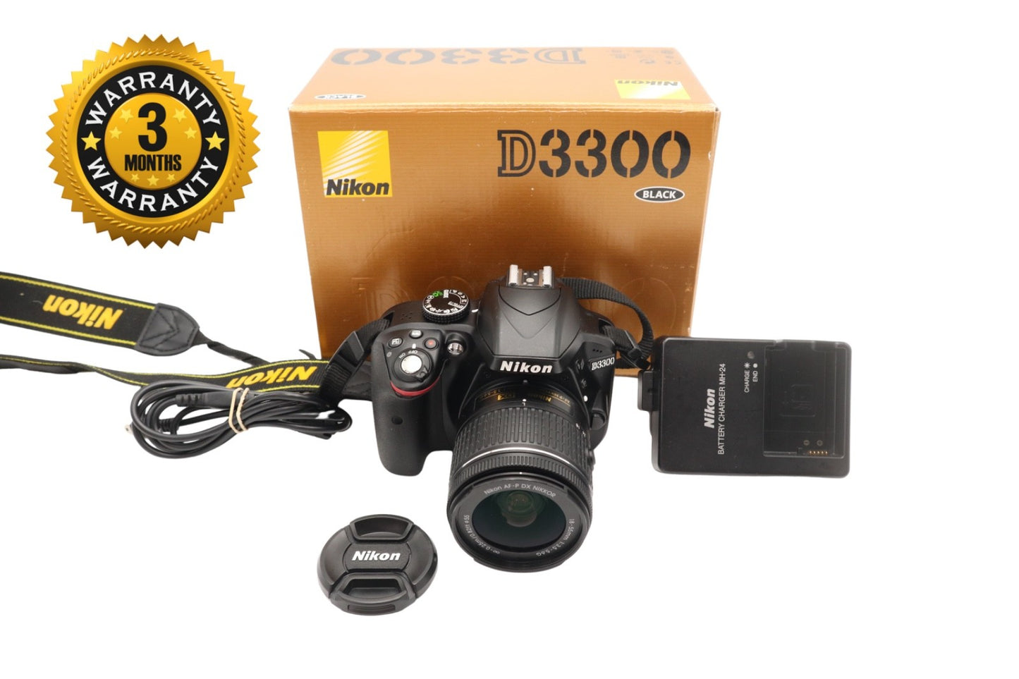 Nikon D3300 DSLR Camera 24.2MP with 18-55mm, Shutter Count 7602, Very Good Cond
