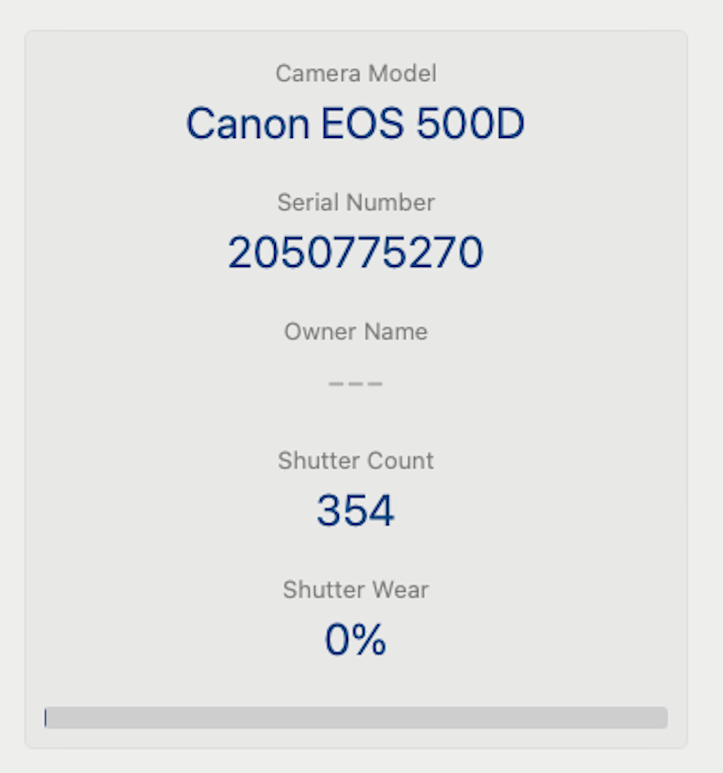 Canon 500D Camera DSLR 15.1MP with 18-55mm, Shutter Count 354, V. Good Condition