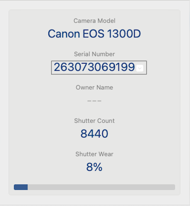Canon EOS 1300D DSLR Camera 18.0MP with 18-55mm, Shutter Count 8440, V. G. Cond.