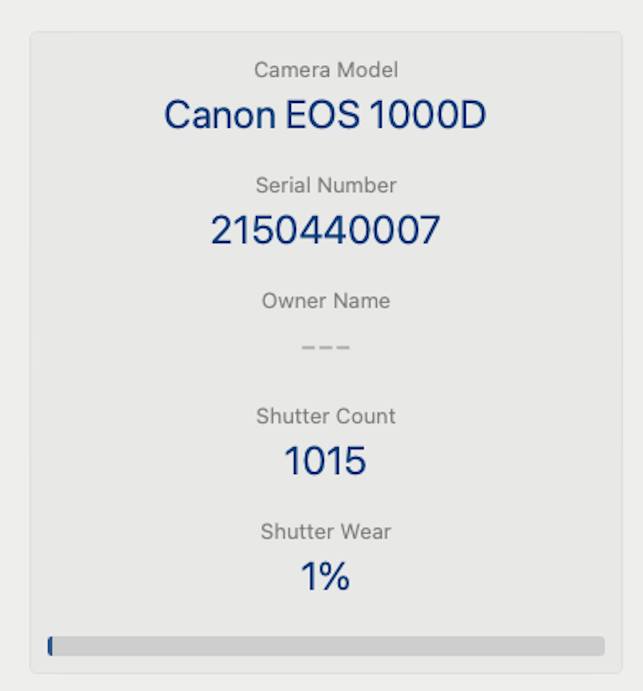 Canon EOS 1000D Camera DSLR 10.1MP with 18-55mm, Shutter Count 1015, Good Cond.