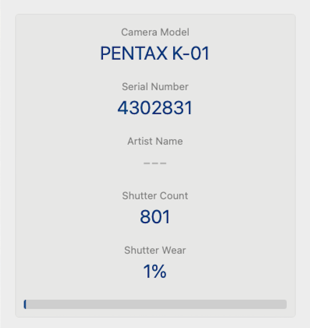 Pentax K-01 Mirrorless Camera 16MP with 18-55mm Lens, Shutter Count 801