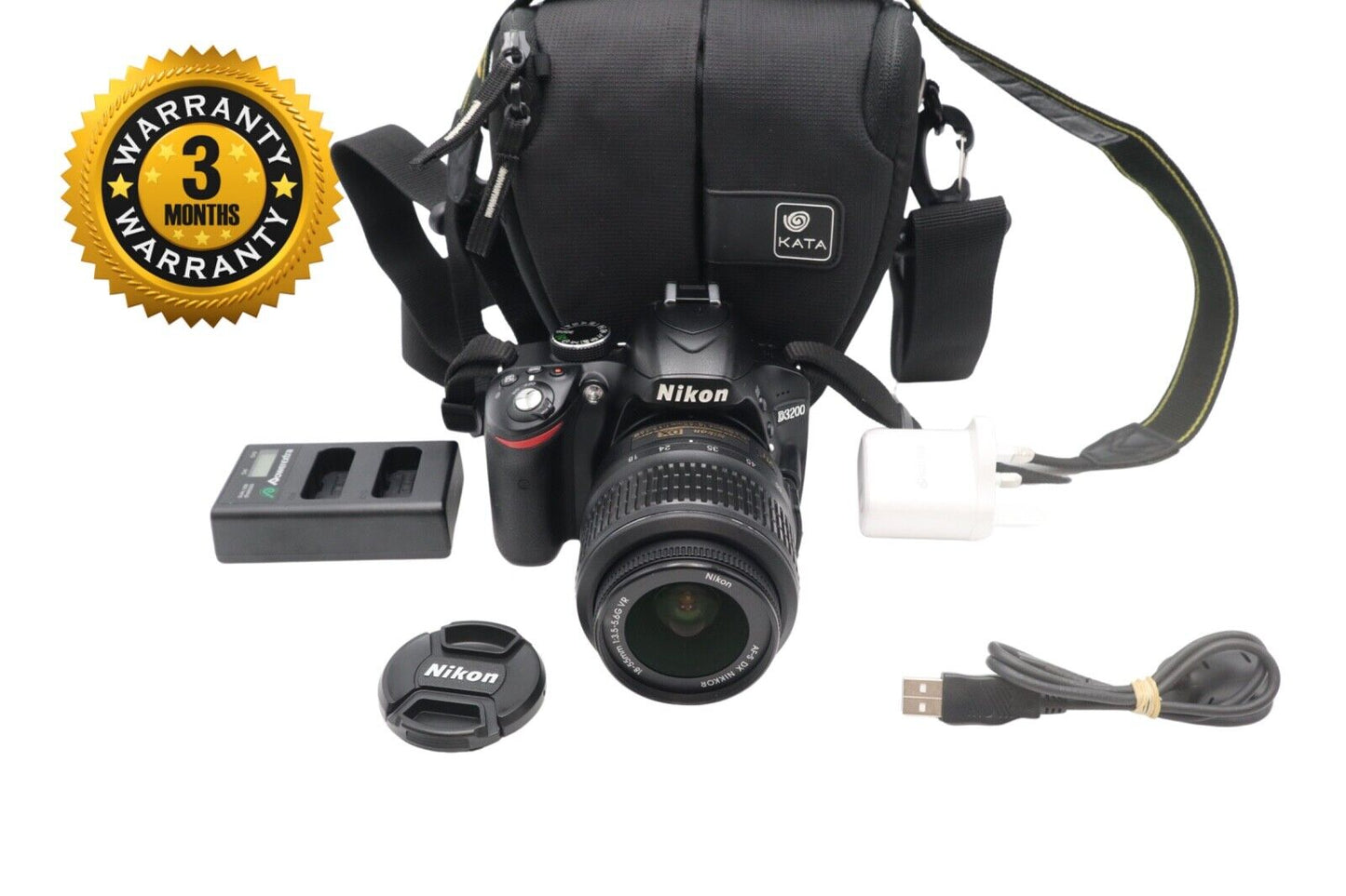 Nikon D3200 DSLR Camera 24.2MP with 18-55mm, Shutter Count 7732, Very Good Cond.
