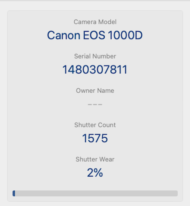 Canon EOS 1000D Camera DSLR 10.1MP with 18-55mm, Shutter Count 1575, Good Cond.