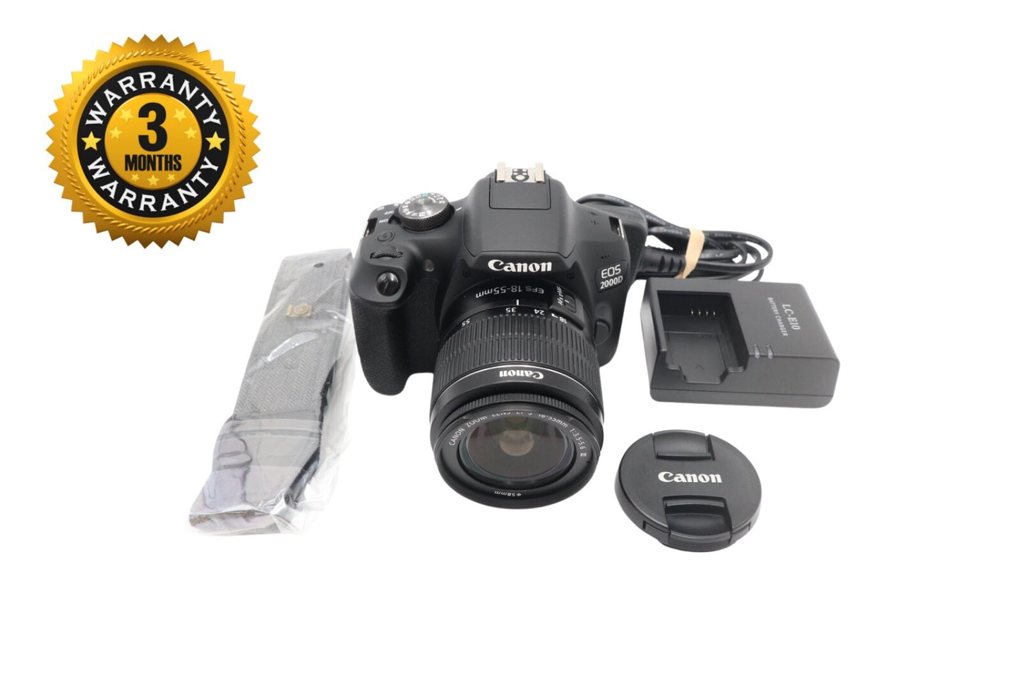 Canon 2000D DSLR Camera 24.1MP with Canon 18-55mm III Lens, Excellent REFURBISH.