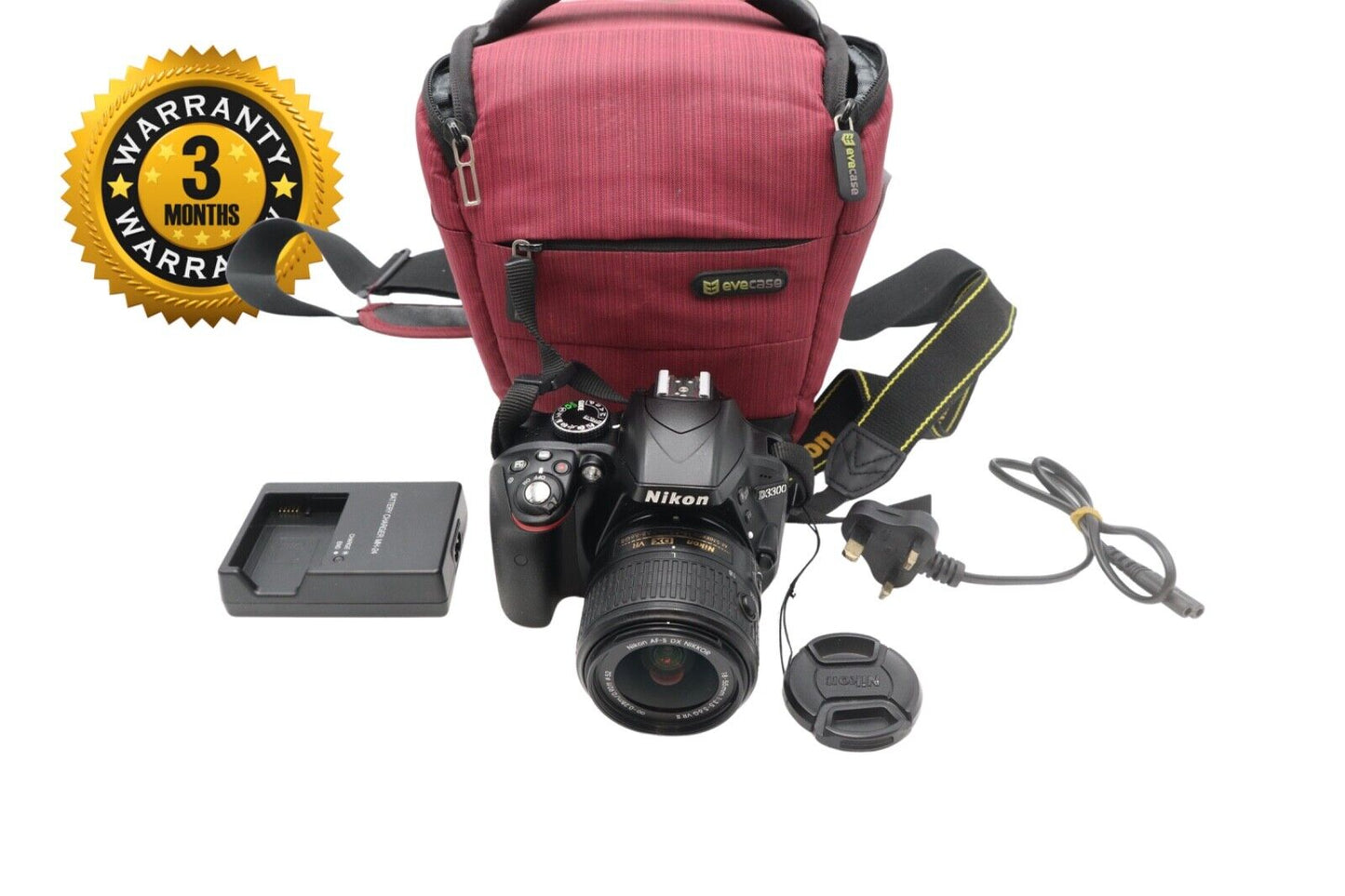 Nikon D3300 DSLR Camera 24.2MP with 18-55mm, Shutter Count 5481, Very Good Cond.