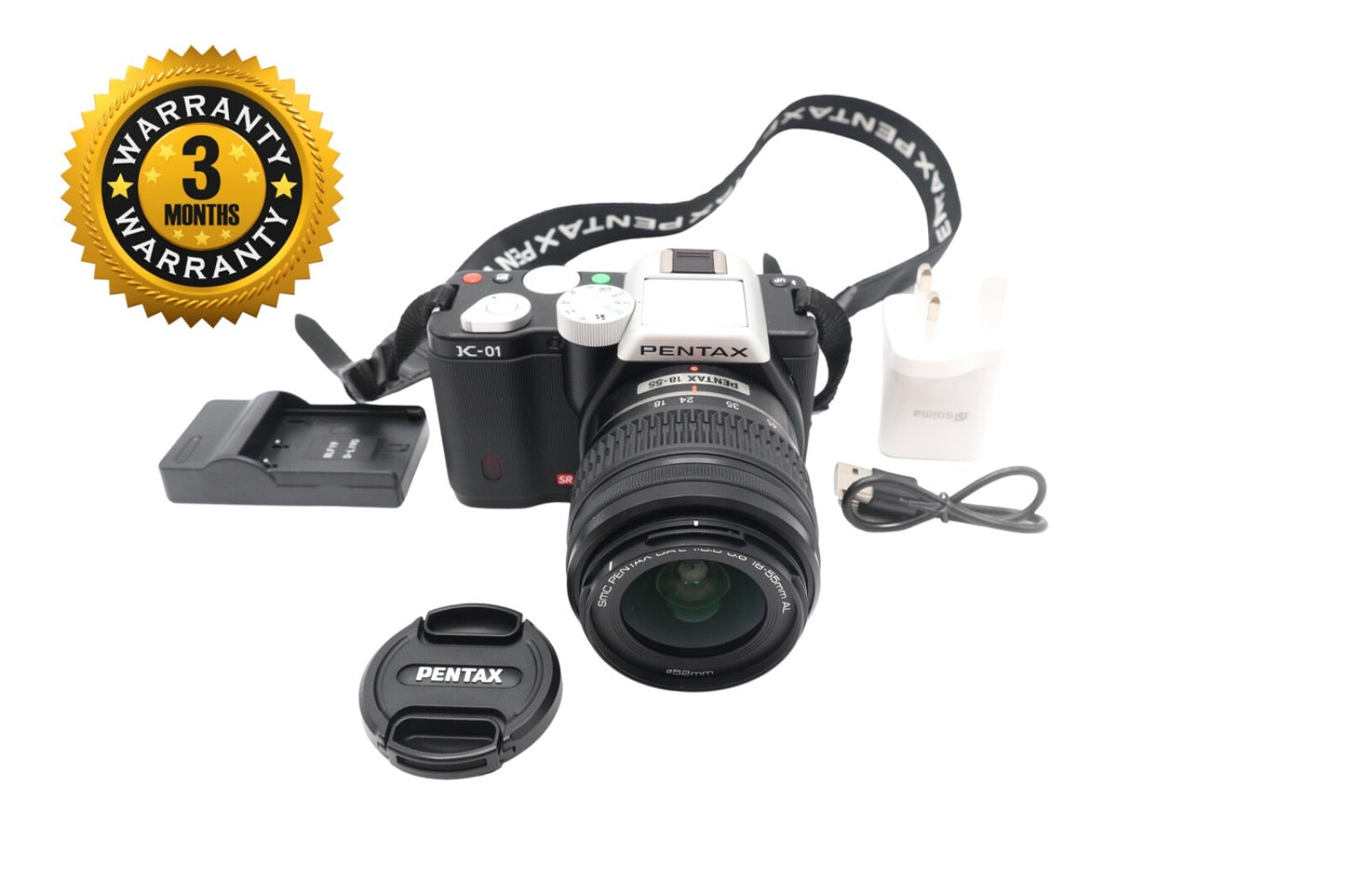 Pentax K-01 Mirrorless Camera 16MP with 18-55mm Lens, Shutter Count 801