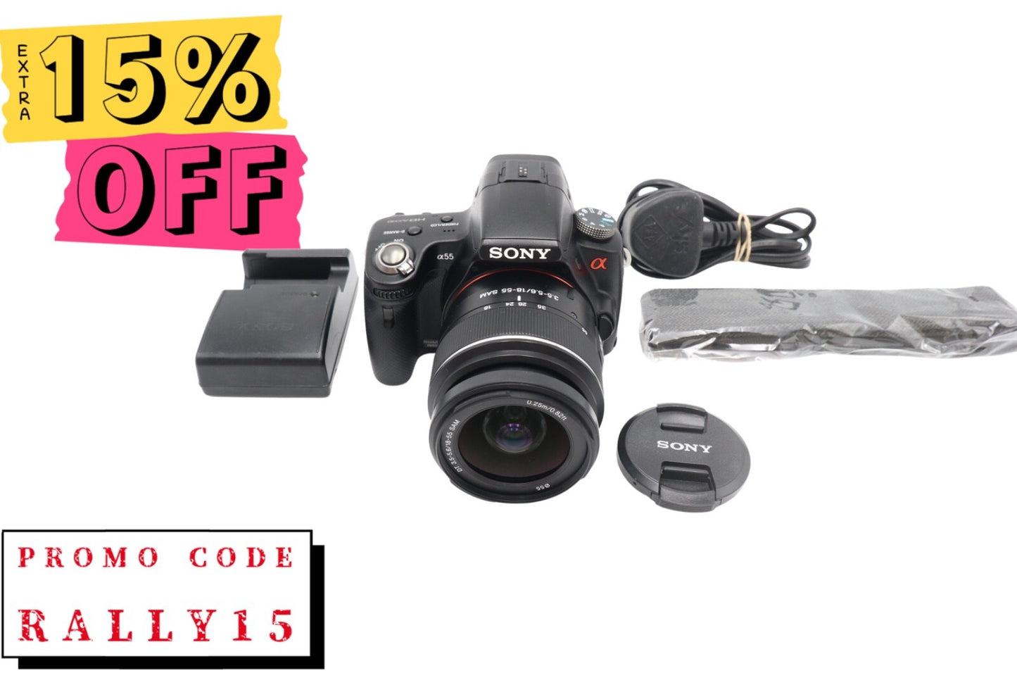 Sony A55 Camera DSLR 16.2MP with 18-55mm, 6542 Photos Taken, V. Good Condition