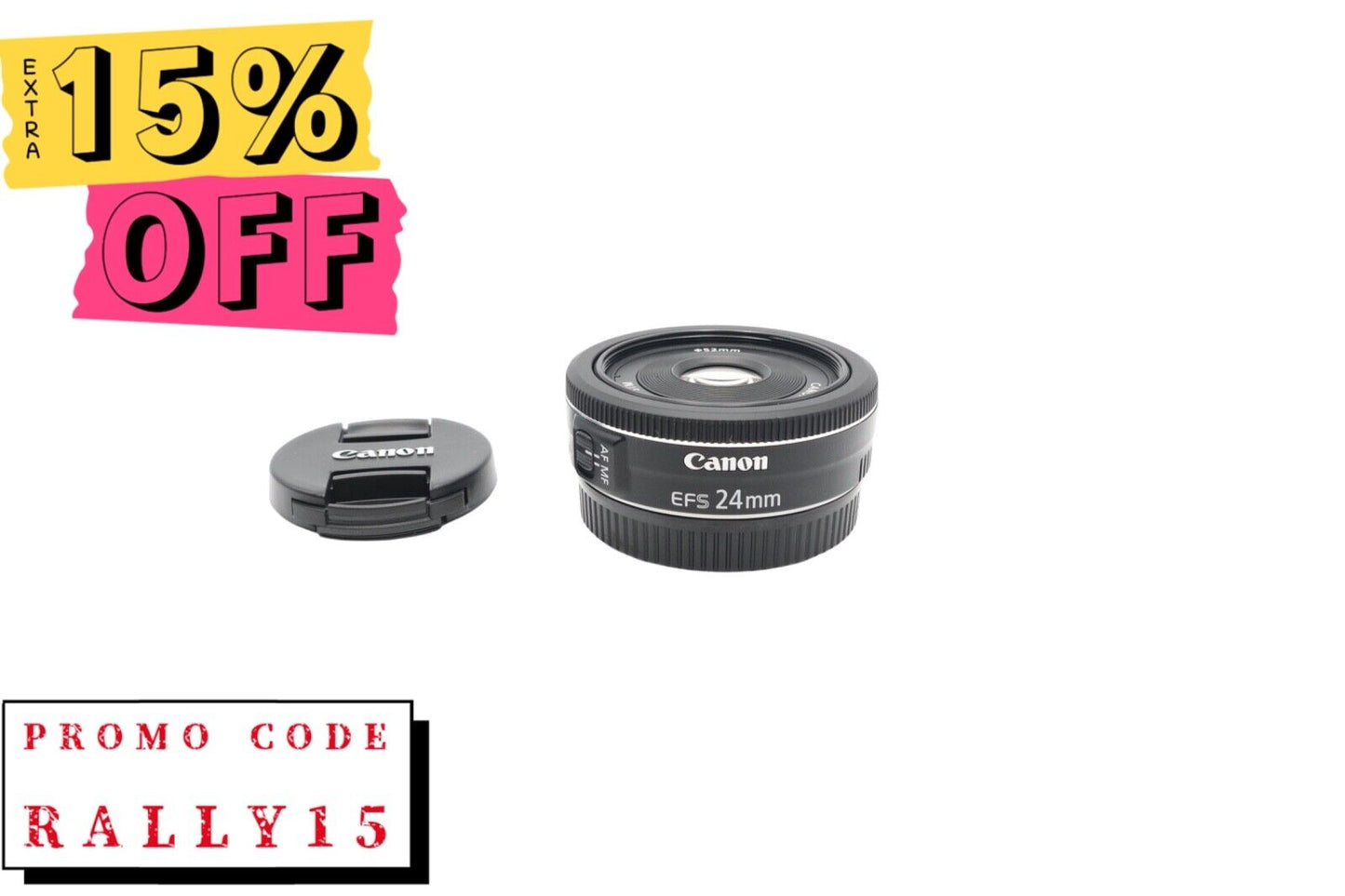 Canon 24mm Prime Lens f/2.8 STM EF Sharp, Portrait, Landscape, V.Good Condition