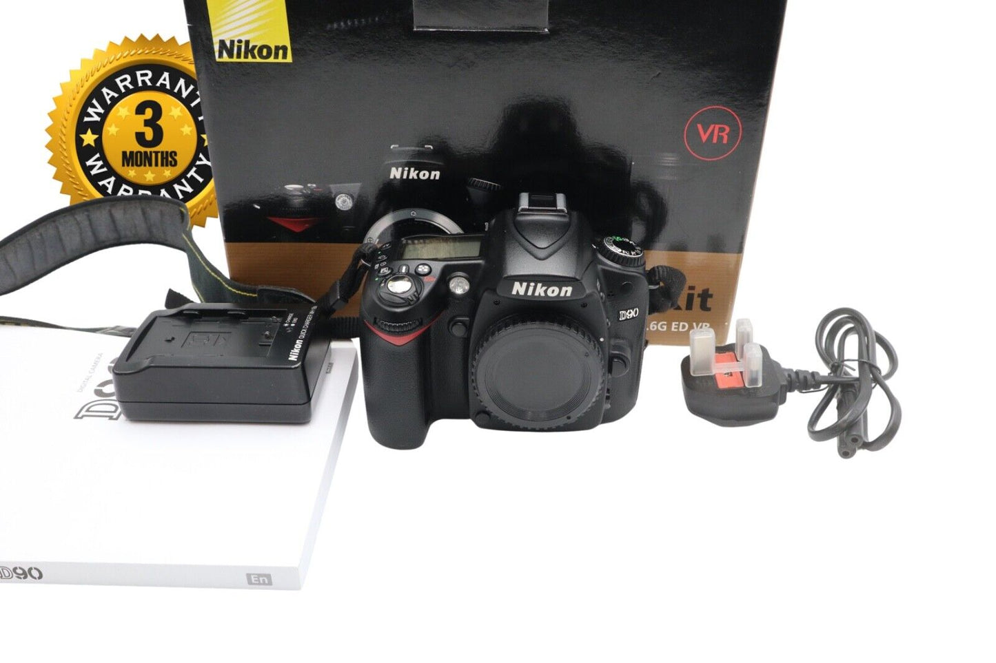 Nikon D90 DSLR Camera 12.3MP Body Only, Shutter Count 9639, Very Good Condition