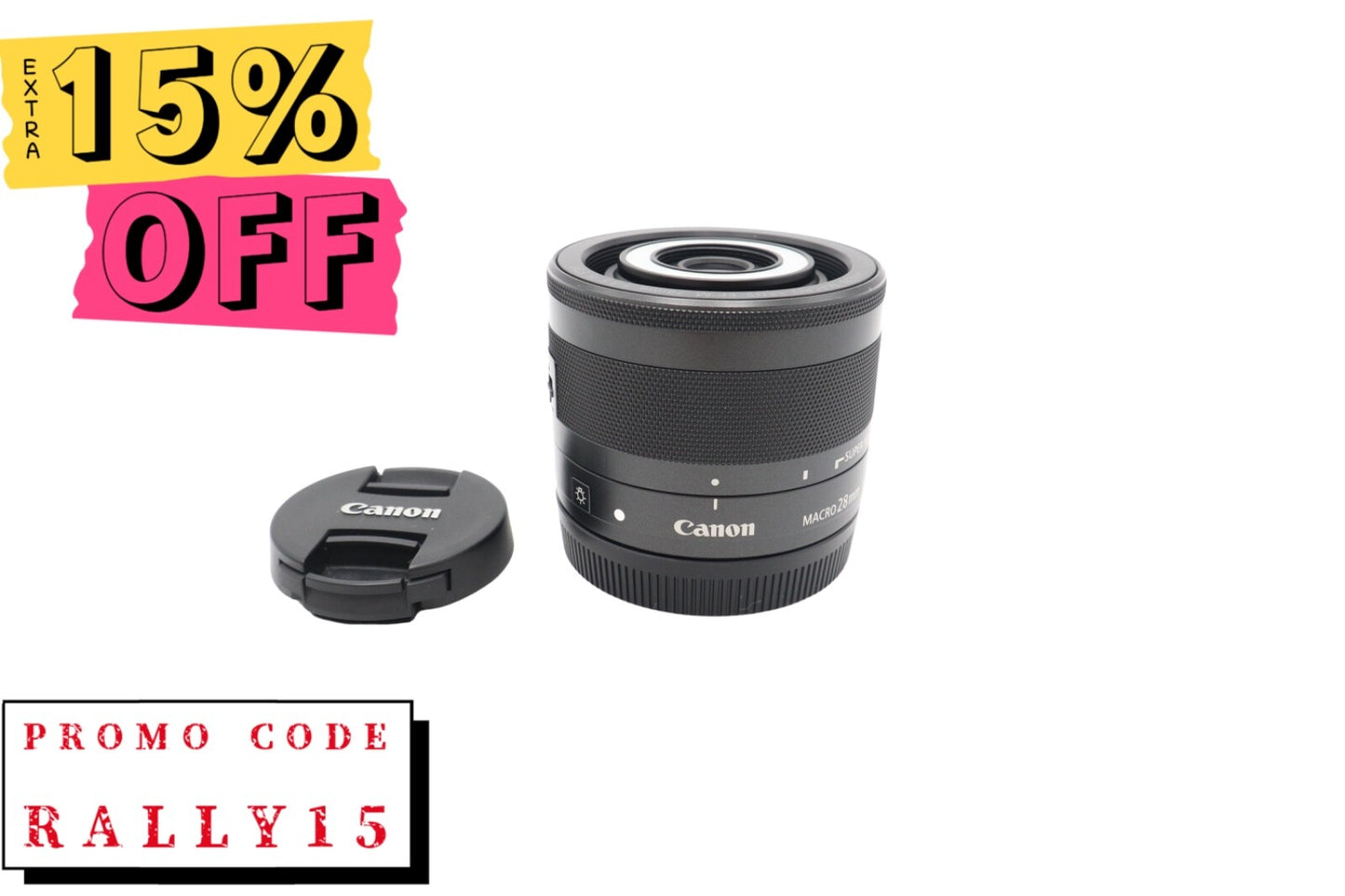 Canon 28mm Super-Macro Lens F/3.5 EF-M IS STM, Stabilised, Very Good Condition