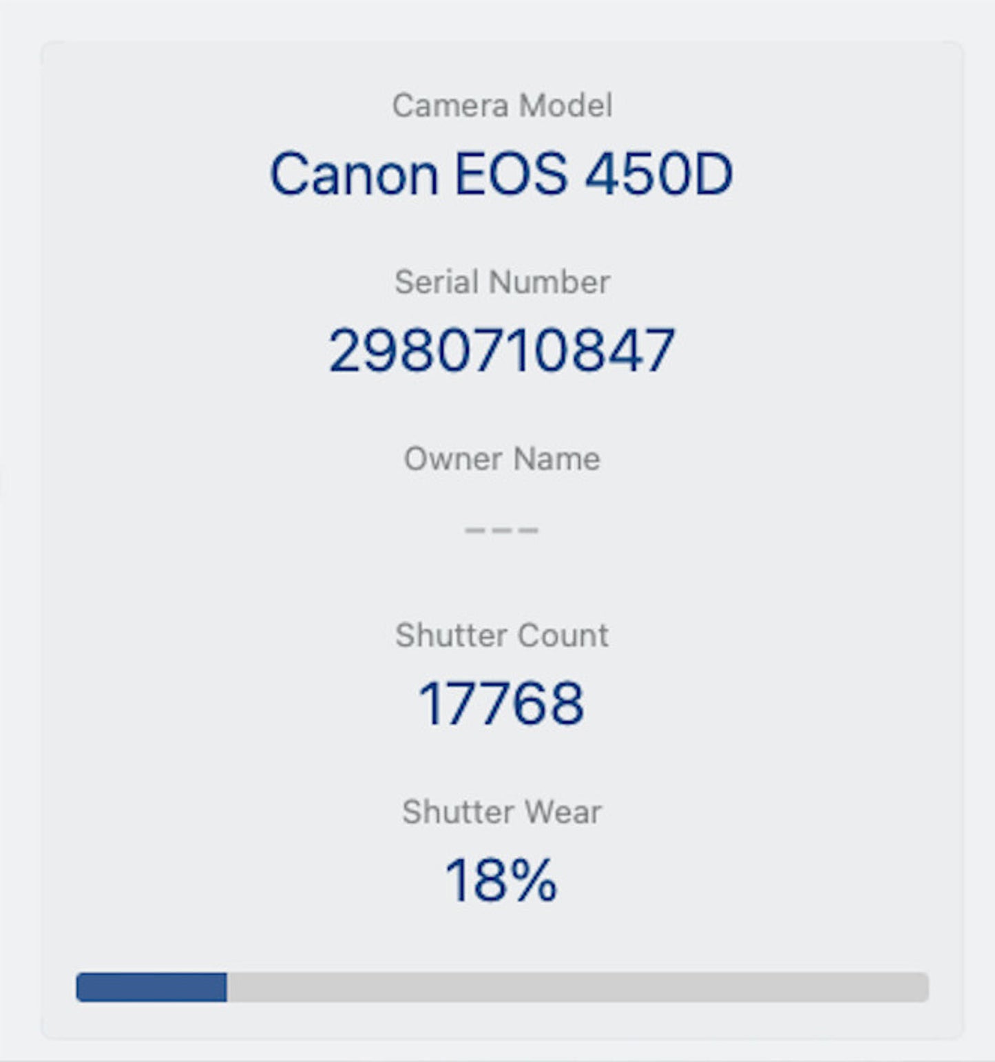 Canon 450D DSLR Camera 12.2MP with 18-55mm, Shutter Count 17768, Good Condition