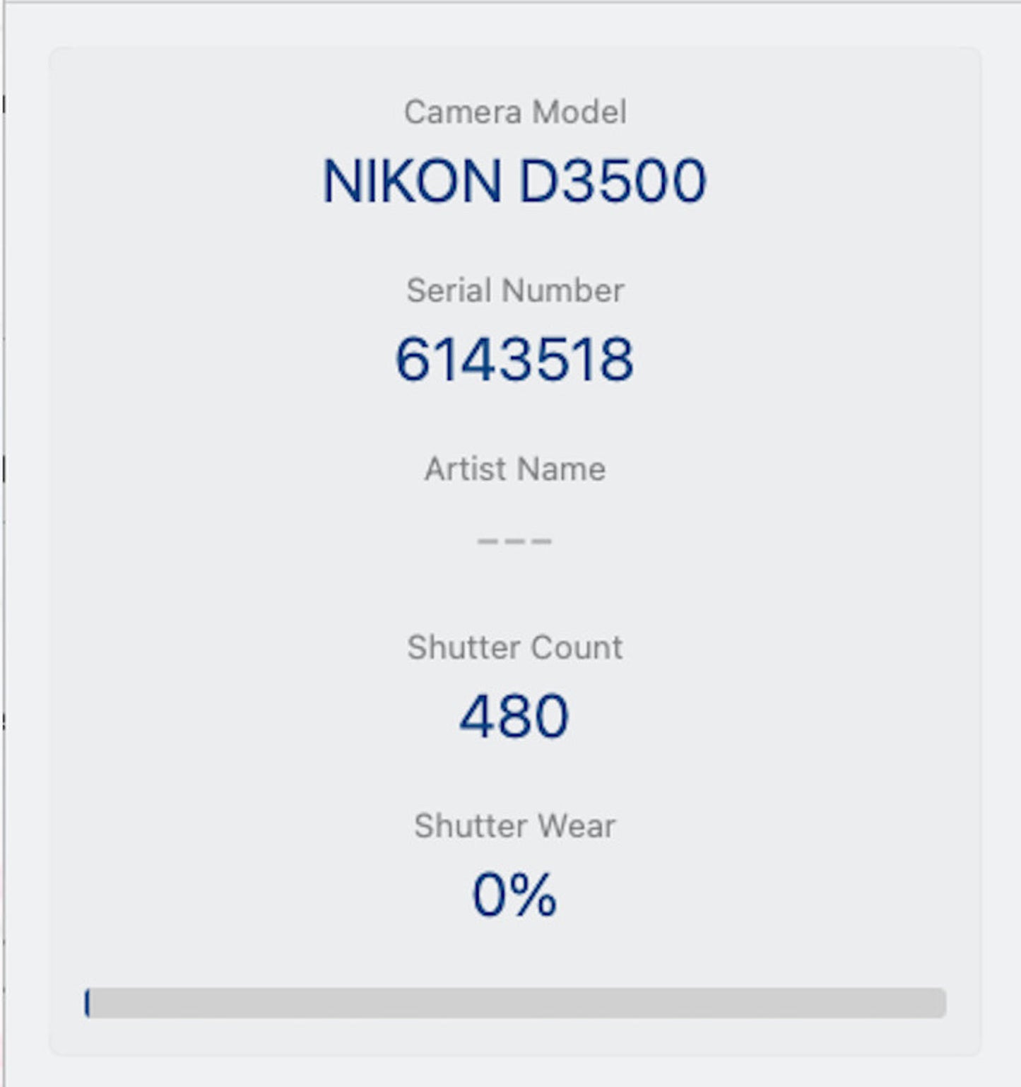 Nikon D3500 DSLR Camera 24.2MP with 18-55mm, Shutter Count 480 V.G. REFURBISHED