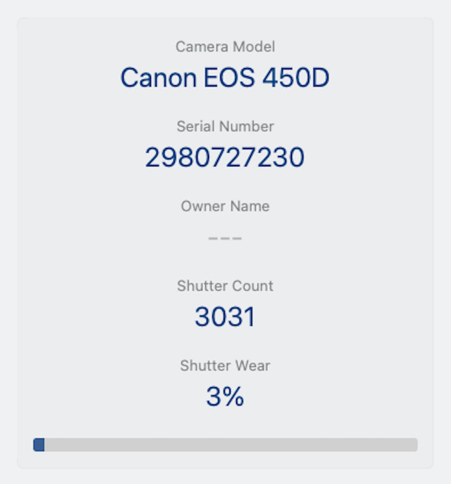 Canon 450D DSLR Camera 12.2MP with 18-55mm, Shutter Count 3031, Good Condition