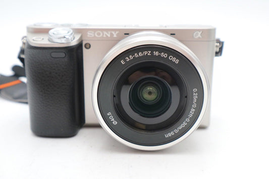 Sony A6000 Mirrorless Camera 24.3MP with 16-50mm Lens, Shutter 6580, V. G. Cond.