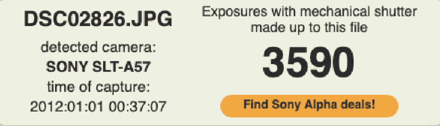 Sony Alpha A57 Camera DSLR 16.1MP with 18-55mm, Shutter C. 3590 Good REFURBISHED