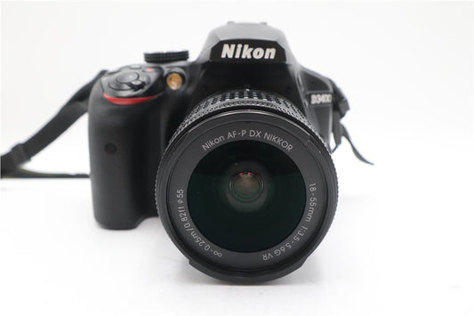 Nikon D3400 DSLR Camera 24.2MP with 18-55mm AF-P VR Lens, Very Good REFURBISHED