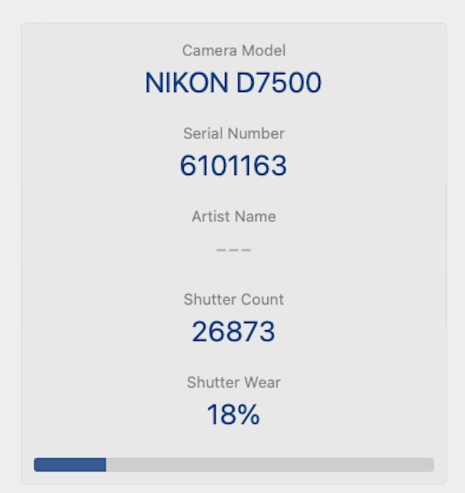 Nikon D7500 DSLR Camera 20.9MP Body Only, Shutter Count 18%, Very Good Cond.