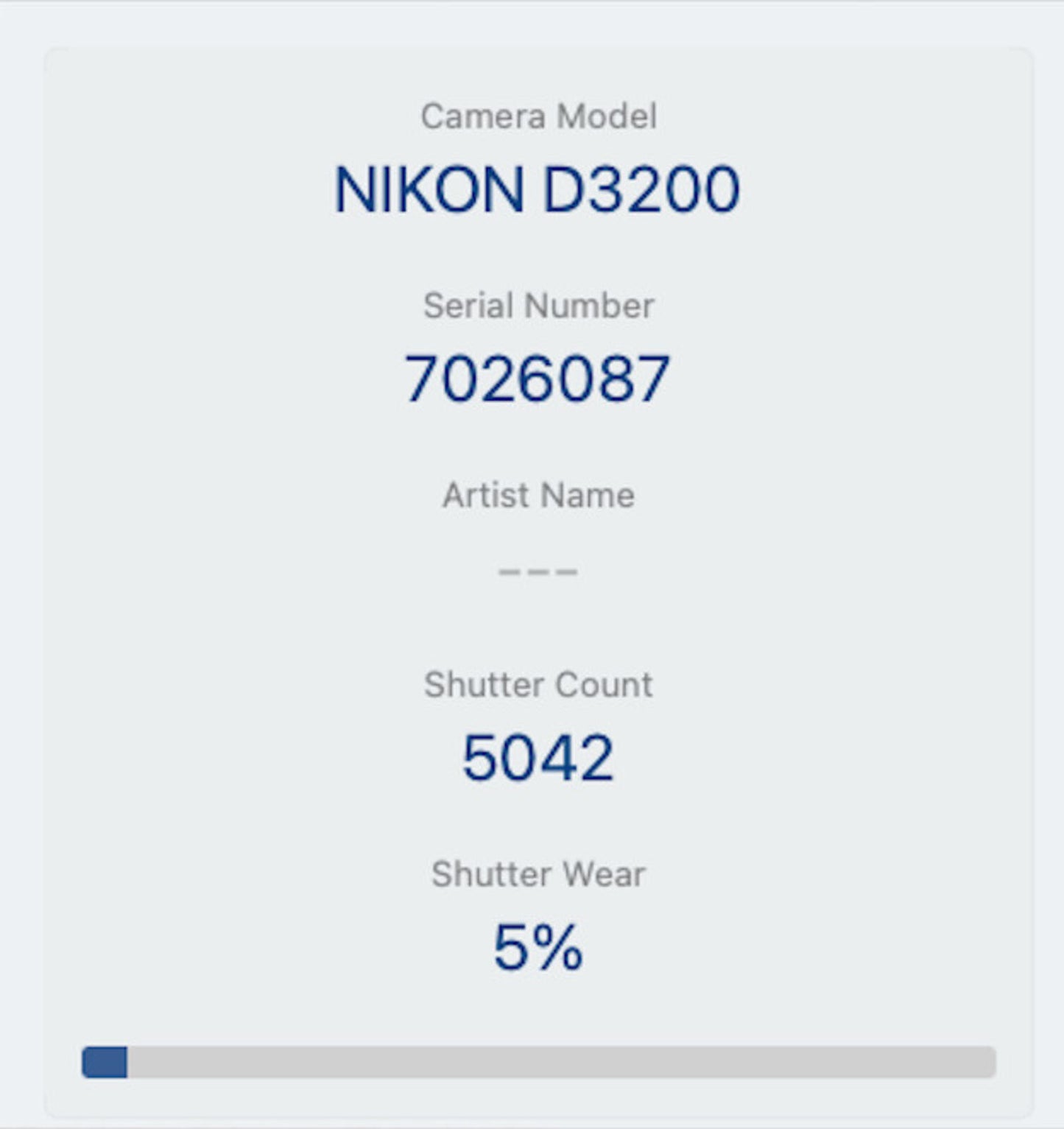 Nikon D3200 DSLR Camera 24.2MP with 18-55mm, Shutter Count 5042, Good Condition