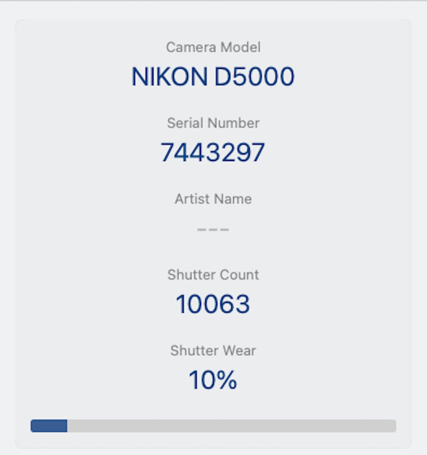 Nikon D5000 DSLR Camera 12.3MP Kit with 18-55mm Shutter Count 10063, REFURBISHED