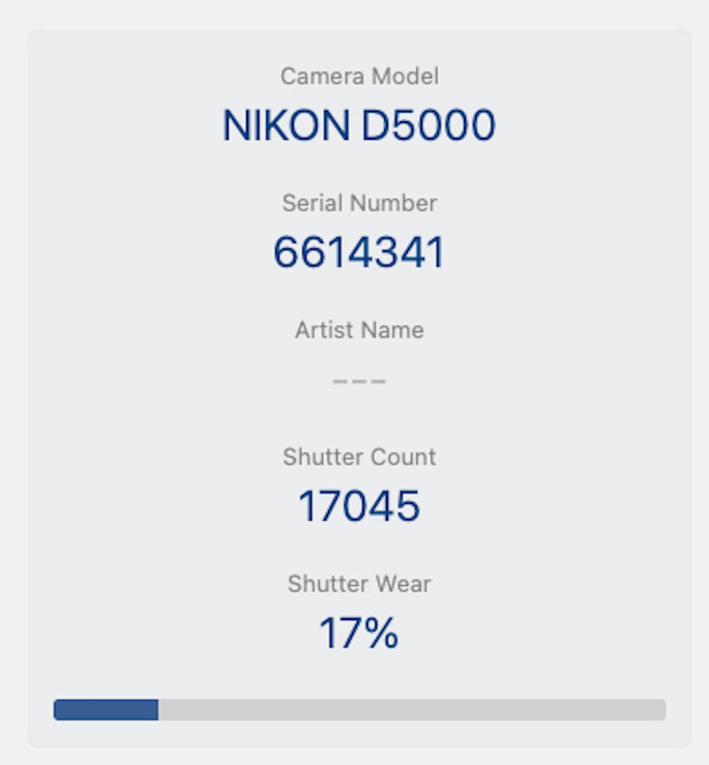 Nikon D5000 DSLR Camera 12.3MP Kit with 18-55mm Shutter Count 17045, REFURBISHED