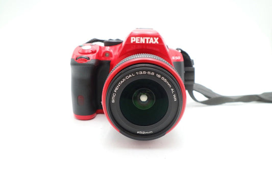 Pentax K-50 DSLR Camera 16.3MP with 18-55mm WR, Shutter Count 77 VG.REFURBISHED