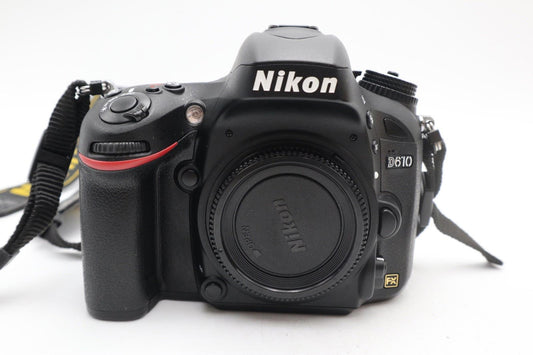 Nikon D610 DSLR Camera 24.3MP Body Only FX, Shutter Count 8646, V.G. REFURBISHED