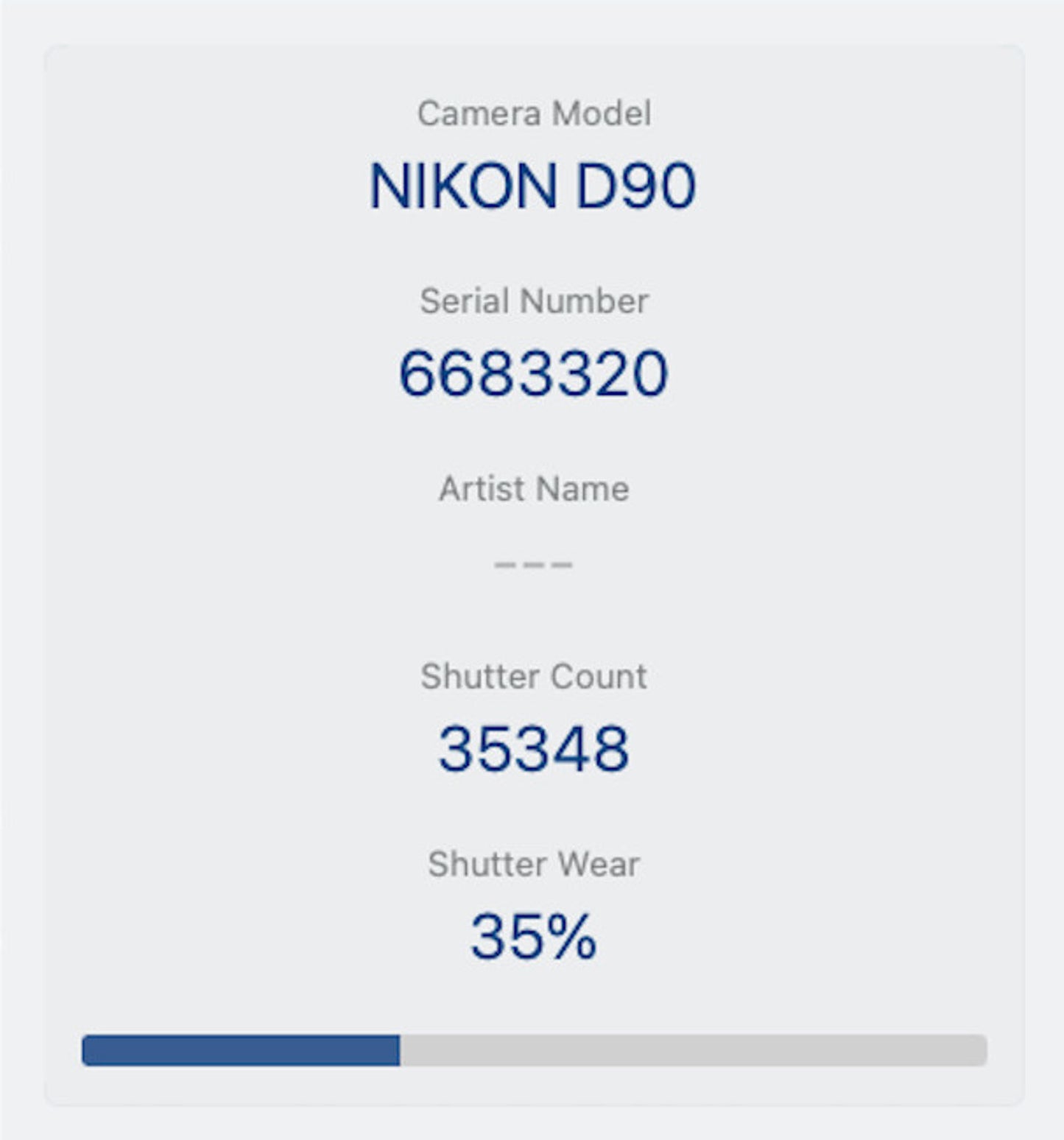 Nikon D90 DSLR Camera 12.3MP Body Only, Shutter Count 35%, Good Condition