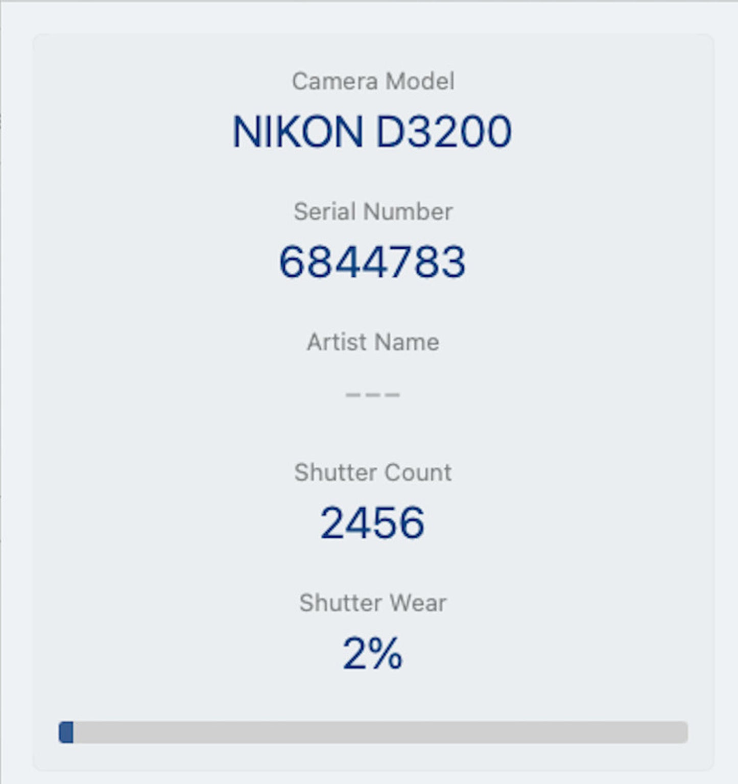 Nikon D3200 DSLR Camera 24.2MP with 18-55mm, Shutter Count 2456 V.G. REFURBISHED