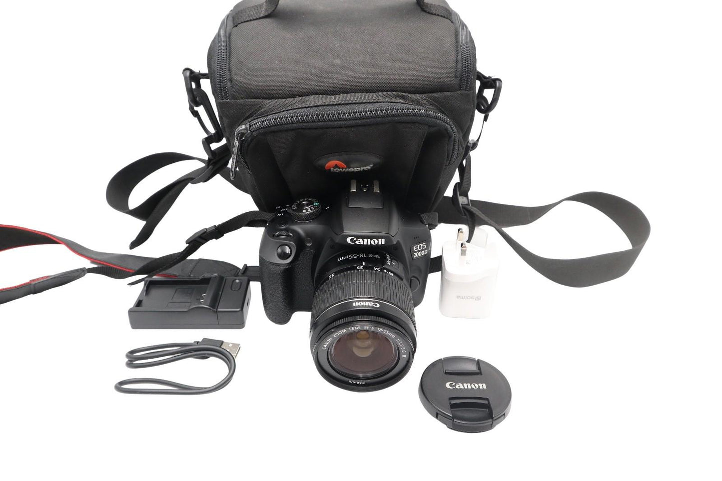 Canon 2000D DSLR Camera 24.1MP with 18-55mm, Shutter Count 2204 Good REFURBISHED